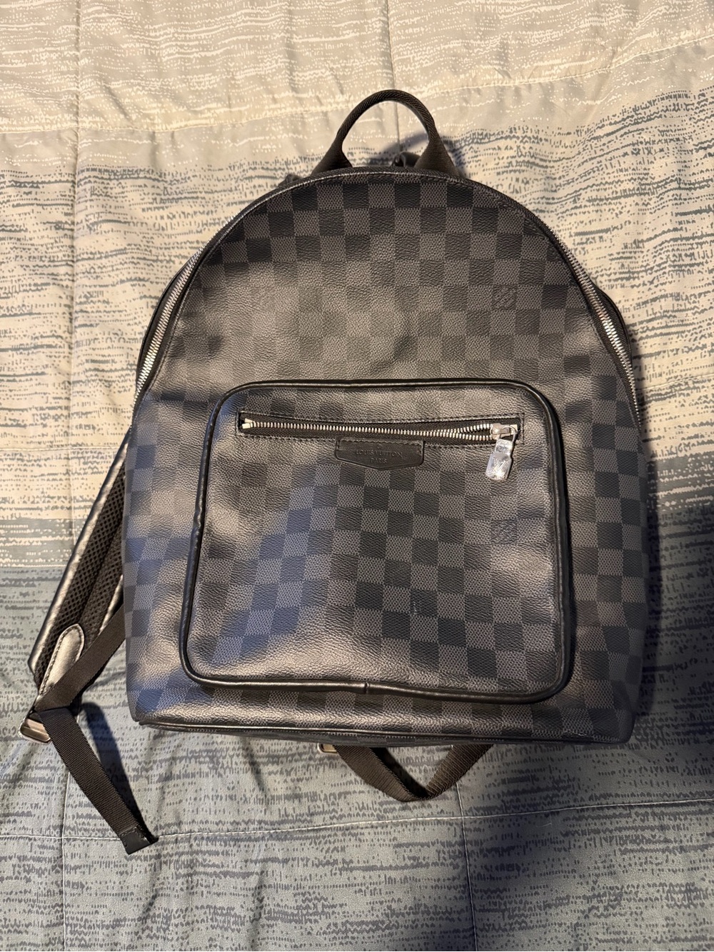 Authentic Louis Vuitton Josh Backpack in Damier Graphite